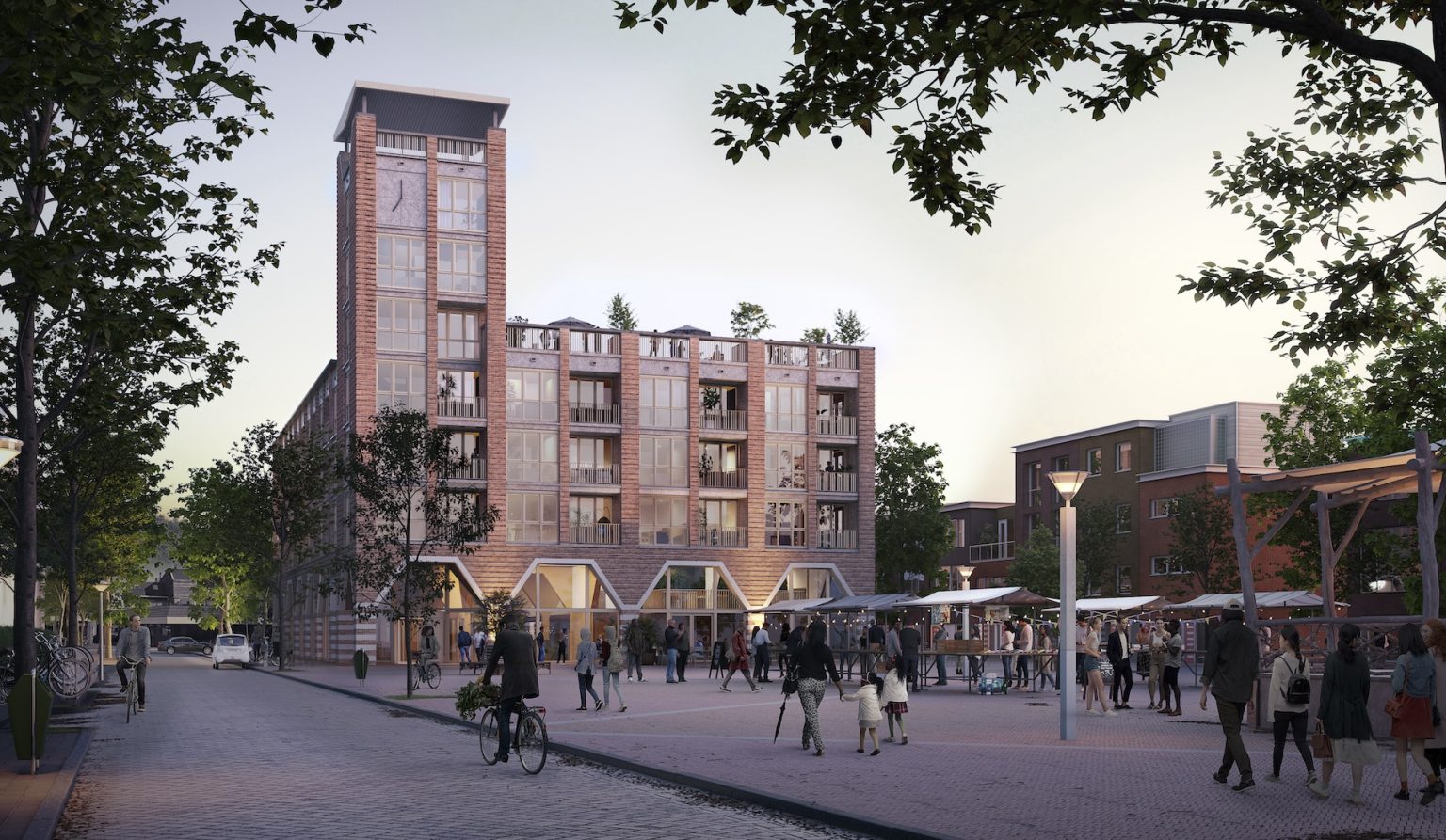 Marktgebouw-nieuwbouw-appartementen-Nieuw-Vennep