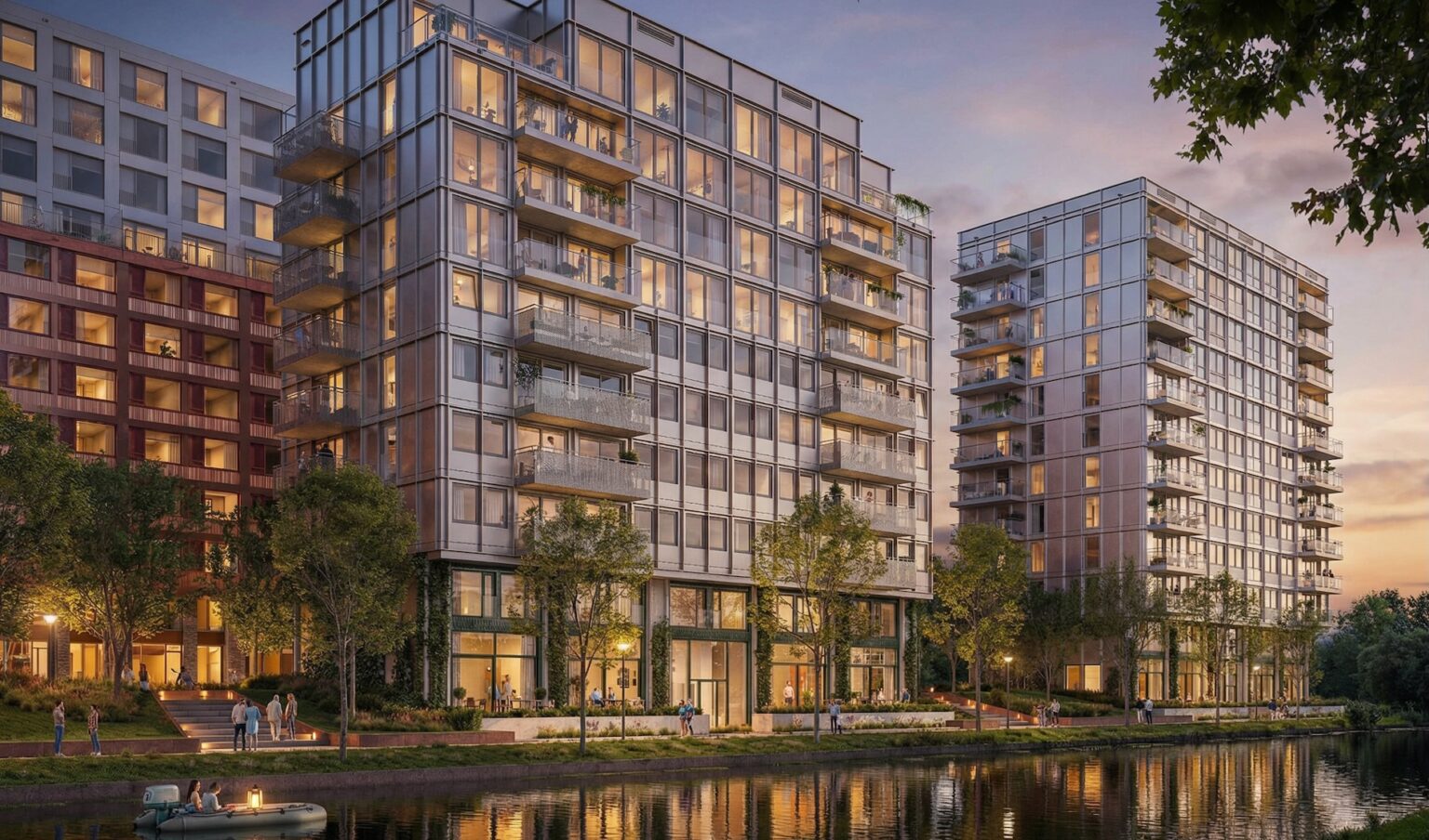 ACE (fase 2): nieuwbouw appartementen en stadswoningen aan het water in Amsterdam Nieuw-West