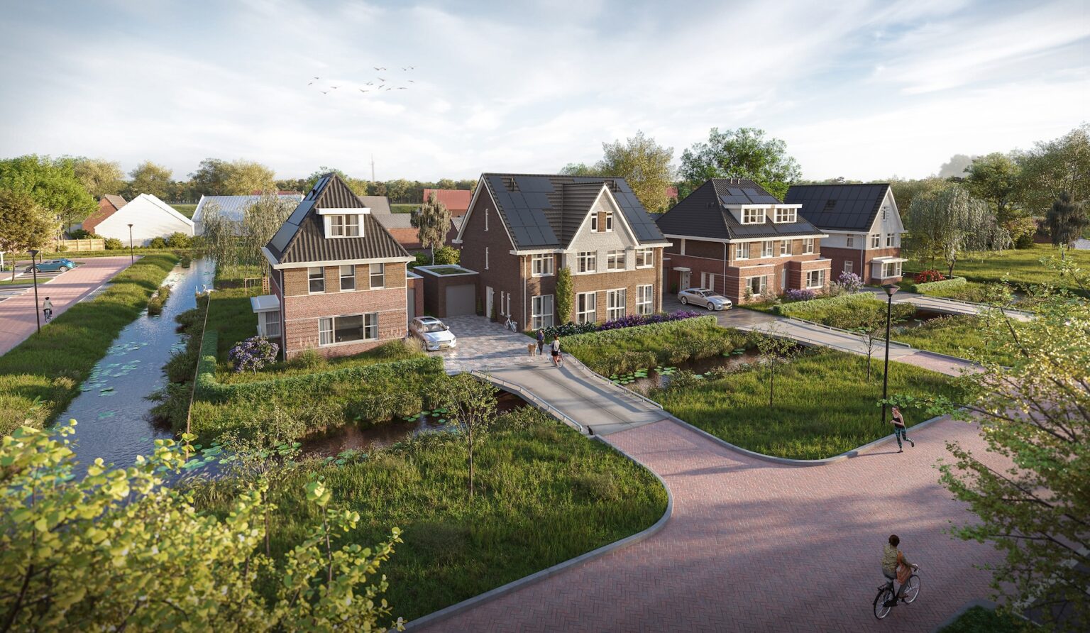 Westeinderhage, Kudelstaart: nieuwbouw woningen (tweekap en vrijstaand) op loopafstand van de Westeinderplassen
